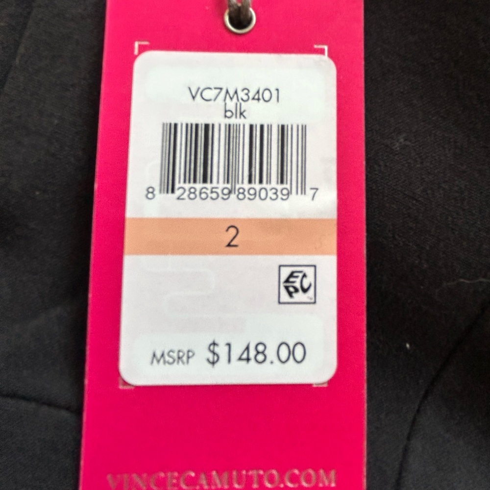 Vince Camuto Black Off Shoulder Foldover Cocktail Dress NWT Size 2 - Picture 6 of 13